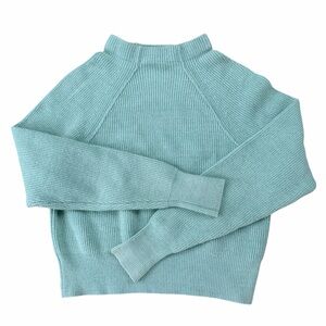 Free People Too Good Ribbed Pullover Sweater Mint green Sz XS